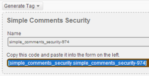 Contact Form 7 Copy and Paste Tag